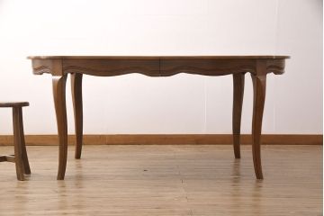 DREXEL HERITAGEのダイニングテーブルをリペア&カスタム!脚をカットし、ご希望の高さにリサイズ。現状の色味に合わせて仕上げ。(エクステンションテーブル、4人掛け、6人掛け、食卓)