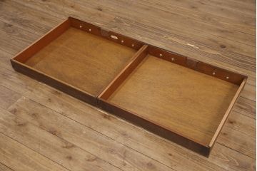 イギリスアンティークのレザートップテーブルをリペア&カスタム!蜜蝋ワックス仕上げ。(ワークデスク、ダイニングテーブル、作業台)