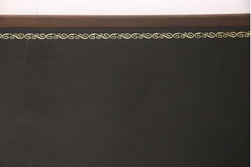 イギリスアンティークのレザートップテーブルをリペア&カスタム!蜜蝋ワックス仕上げ。(ワークデスク、ダイニングテーブル、作業台)