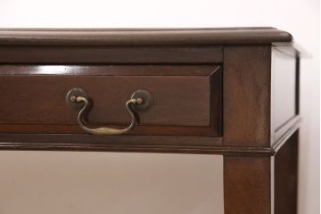 イギリスアンティークのレザートップテーブルをリペア&カスタム!蜜蝋ワックス仕上げ。(ワークデスク、ダイニングテーブル、作業台)