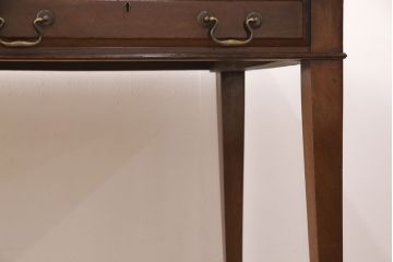 イギリスアンティークのレザートップテーブルをリペア&カスタム!蜜蝋ワックス仕上げ。(ワークデスク、ダイニングテーブル、作業台)