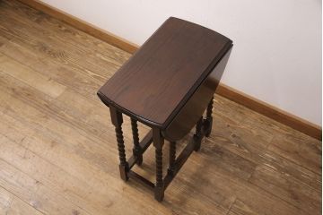 イギリスアンティークのバタフライテーブルをリペア&カスタム!脚をカットし、ご希望の高さにリサイズ。(エクステンションテーブル、ダイニングテーブル)