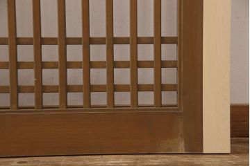 格子戸2枚をリペア&カスタム!設置場所に合わせてリサイズ。ガラスは全て取り外し、戸車を取り付け。(引き戸、建具)