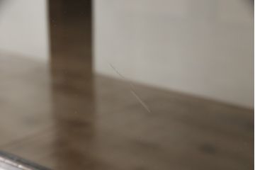 ガラスケースをリペア&カスタム!ガラス製棚板を取り付け、松本民芸家具の色味に近しい着色をし水性ワックス仕上げ。(ショーケース、陳列棚)