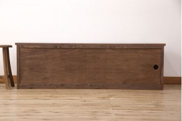 サイドボードをリペア&カスタム!ヒノキ無垢材を使用し棚板を新規製作。背面に穴あけ加工。(テレビ台、テレビボード、ローボード、収納棚、戸棚)