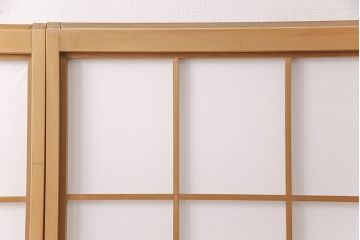 雪見障子戸4枚をリペア&カスタム!高さと幅をリサイズし、障子はプラスチック障子紙に張り替え。(摺り上げ障子戸、引き戸、擦り上げ障子戸、擦上障子戸、建具)