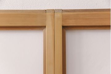 雪見障子戸4枚をリペア&カスタム!高さと幅をリサイズし、障子はプラスチック障子紙に張り替え。(摺り上げ障子戸、引き戸、擦り上げ障子戸、擦上障子戸、建具)