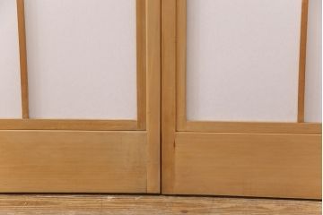雪見障子戸4枚をリペア&カスタム!高さと幅をリサイズし、障子はプラスチック障子紙に張り替え。(摺り上げ障子戸、引き戸、擦り上げ障子戸、擦上障子戸、建具)