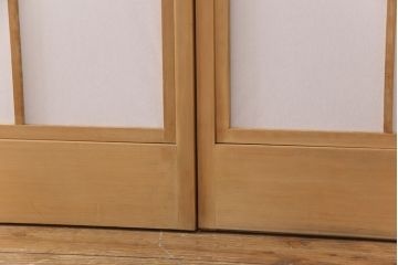雪見障子戸4枚をリペア&カスタム!高さと幅をリサイズし、障子はプラスチック障子紙に張り替え。(摺り上げ障子戸、引き戸、擦り上げ障子戸、擦上障子戸、建具)