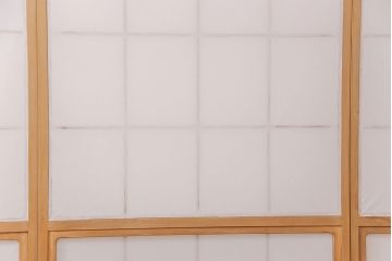 雪見障子戸4枚をリペア&カスタム!高さと幅をリサイズし、障子はプラスチック障子紙に張り替え。(摺り上げ障子戸、引き戸、擦り上げ障子戸、擦上障子戸、建具)