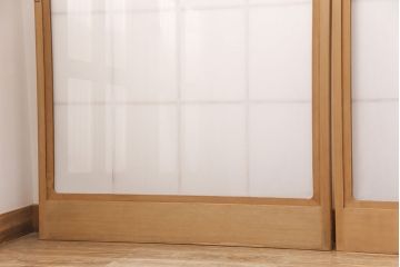 雪見障子戸4枚をリペア&カスタム!高さと幅をリサイズし、障子はプラスチック障子紙に張り替え。(摺り上げ障子戸、引き戸、擦り上げ障子戸、擦上障子戸、建具)