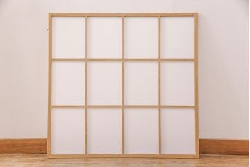 雪見障子戸4枚をリペア&カスタム!高さと幅をリサイズし、障子はプラスチック障子紙に張り替え。(摺り上げ障子戸、引き戸、擦り上げ障子戸、擦上障子戸、建具)