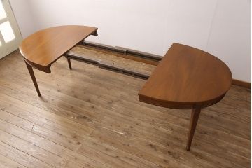REXEL HERITAGEのダイニングテーブルをリペア&カスタム!高品質リペアを施し、上下部の突起を削り太さを統一。脚をカットし高さを調整。(エクステンションテーブル、4人掛け、6人掛け)