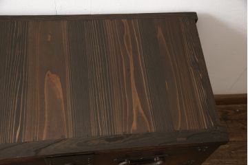 時代箪笥の見た目を変えずに綺麗にリペア!天板を張り替え、テレビ台として使えるよう補強。(和たんす、収納タンス、引き出し、チェスト)