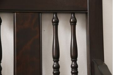 松本民芸家具のD型布張り椅子をリペア&カスタム!生地を張り替え、クッションを新規製作。木部は元の色味をベースに着色し仕上げ。(アームチェア、一人掛けソファ)