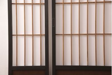 障子戸2枚セットをリペア&カスタム!高さと幅をリサイズし、親子扉のような仕様に。障子はプラスチック障子に張り替え。(引き戸)