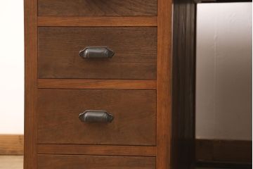 アンティーク両袖机の見た目を変えずに綺麗にリペア!(パートナーデスク、ワークデスク、オフィスデスク)