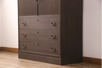 加茂桐箪笥をリペア&カスタム!落ち着いた茶色に着色仕上げ。(総桐たんす、着物箪笥、和タンス)