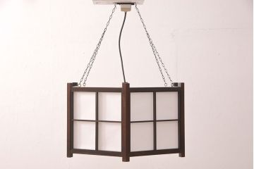 松本民芸家具の吊り下げ照明をリペア&カスタム!コードとチェーンの長さをカット。(天井照明、シェード、ペンダントライト)