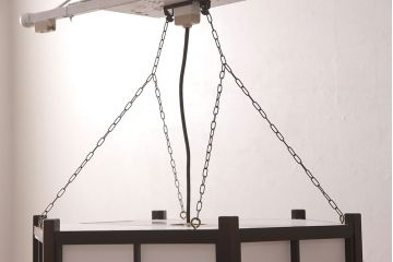 松本民芸家具の吊り下げ照明をリペア&カスタム!コードとチェーンの長さをカット。(天井照明、シェード、ペンダントライト)