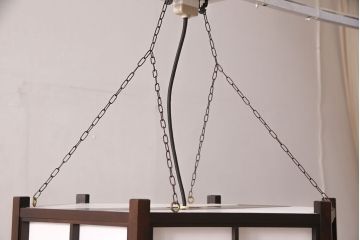 松本民芸家具の吊り下げ照明をリペア&カスタム!コードとチェーンの長さをカット。(天井照明、シェード、ペンダントライト)