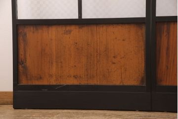 障子戸2枚をリペア&カスタム!ガラスを市松模様ガラスに、障子をプラスチック障子に交換。引き手と戸車を取り付け。(引き戸、ガラス帯戸)