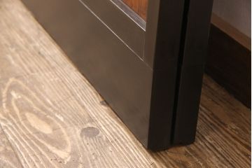 障子戸2枚をリペア&カスタム!ガラスを市松模様ガラスに、障子をプラスチック障子に交換。引き手と戸車を取り付け。(引き戸、ガラス帯戸)