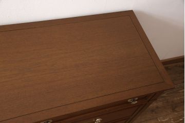 ドレクセルヘリテイジのチェストをリペア&カスタム!引き出し2杯をフラップダウン扉に加工し、片方の内部にスライドレールを取り付け使いやすくリメイク。(サイドボード、リビングボード)