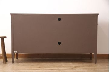 ドレクセルヘリテイジのチェストをリペア&カスタム!引き出し2杯をフラップダウン扉に加工し、片方の内部にスライドレールを取り付け使いやすくリメイク。(サイドボード、リビングボード)