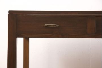 アンティーク片袖机の見た目を変えずに綺麗にリペア!欠損した部分を新材で修復。(ワークデスク、学習机)