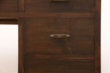 アンティーク片袖机の見た目を変えずに綺麗にリペア!欠損した部分を新材で修復。(ワークデスク、学習机)