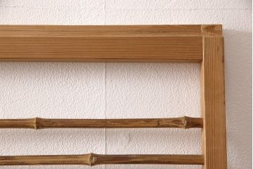 アンティーク御簾戸4枚セットをリペア&カスタム!高さをリサイズし、既存の鴨井・敷居で使えるよう加工。(建具、簀戸、夏障子)