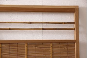アンティーク御簾戸4枚セットをリペア&カスタム!高さをリサイズし、既存の鴨井・敷居で使えるよう加工。(建具、簀戸、夏障子)