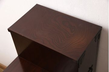 筑後民芸の階段箪笥をリペア&カスタム!最下段をカットし幅をコンパクトにリメイク。(和箪笥、飾り棚、タンス)