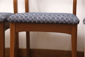 北欧ヴィンテージのダイニングチェア4脚をリペア&カスタム!座面を張り替え、脚をカット。(イス、チェア)