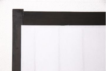 障子戸3枚をリペア&カスタム!幅をリサイズし、ガラスを麻の葉ガラスに変更。腰板裏面と格子のみこげ茶に着色し、ツートンカラーに。(引き戸、額入障子)