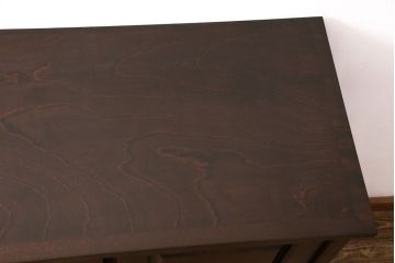 北海道民芸家具の下駄箱をリペア&カスタム!脚を取り外して底面を平らに。(靴箱、戸棚、収納棚)