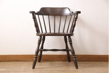 松本民芸家具のキャプテンチェアの見た目を変えずに綺麗にリペア!(アームチェア、椅子、イス)