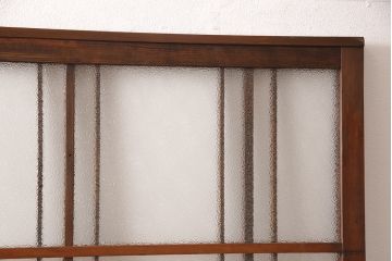 ガラス戸2枚セットをリペア&カスタム!高さと幅をリサイズし、帯部分をすりガラスに変更。(引き戸)