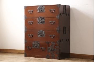 庄内箪笥の見た目を変えずに綺麗にリペア!天板を内側から補強。(重ねタンス、衣装箪笥、引き出し)