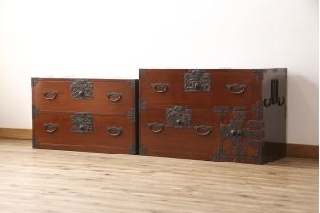 庄内箪笥の見た目を変えずに綺麗にリペア!天板を内側から補強。(重ねタンス、衣装箪笥、引き出し)