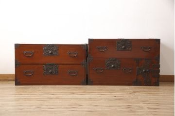 庄内箪笥の見た目を変えずに綺麗にリペア!天板を内側から補強。(重ねタンス、衣装箪笥、引き出し)
