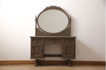 ドレッサー&チェアセットの見た目を変えずに綺麗にリペア!(鏡台)