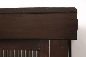 和製アンティークの水屋箪笥をリペア&カスタム!建具をモールガラス戸にリメイクし、内部は可動式の棚板を追加。(戸棚、キャビネット)