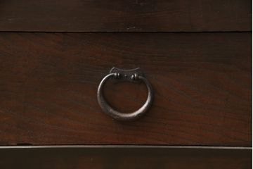 和製アンティークの水屋箪笥をリペア&カスタム!建具をモールガラス戸にリメイクし、内部は可動式の棚板を追加。(戸棚、キャビネット)