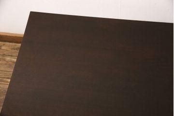 松本民芸家具のダイニングテーブルをリペア&カスタム!デザインは変えずに奥行きをカットし、カット部分を本体に合わせて着色。(作業台)