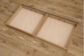 和製アンティークの文机をリペア&カスタム!脚の装飾を変更し、全体をダークブラウンで着色し仕上げ。(デスク、座机)