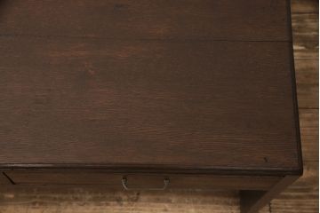 和製アンティークの文机をリペア&カスタム!脚の装飾を変更し、全体をダークブラウンで着色し仕上げ。(デスク、座机)