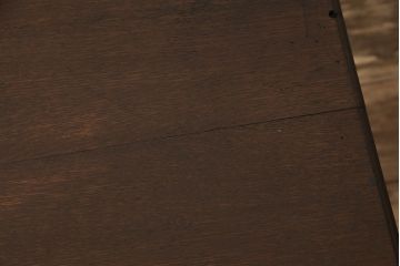 和製アンティークの文机をリペア&カスタム!脚の装飾を変更し、全体をダークブラウンで着色し仕上げ。(デスク、座机)