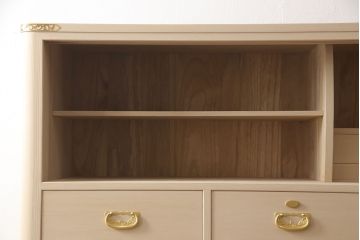 加茂桐箪笥の見た目を変えずに綺麗にリペア!汚れ・欠けを修復し、全体を砥の粉仕上げ。(総桐たんす、総桐箪笥、胴丸、和たんす、収納タンス)